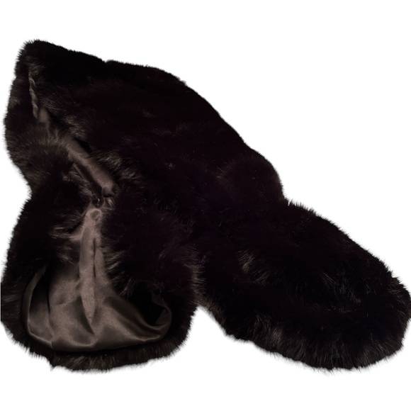 Accessories Faux Fur Scarf Wrap Shawl Black Poshmark